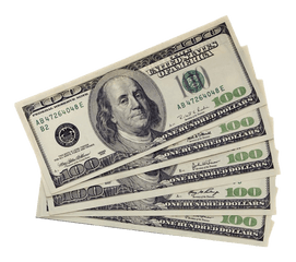 Dollars Letters Transparent Png - Hundred Dollar Bill Png