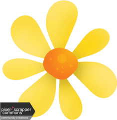 Yellow Flower 3 Graphic By Gina Jones Pixel Scrapper - Craft Png