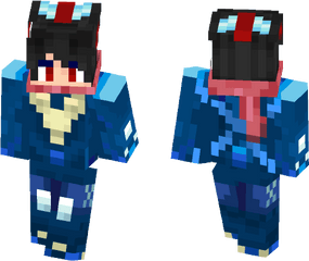 Ash - Ash Greninja Minecraft Skin Png