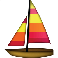 Sail Boat Emoji Free Icon HQ - Free PNG