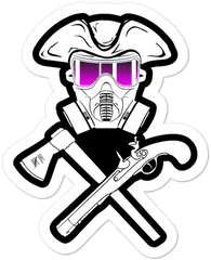 Jolly Roger Gas Mask Sticker - Cartoon Png