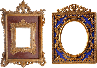 Free Photo Round Golden Ornamental Frame - Frame Golden Png Picture Frames Old