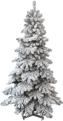 Download Hd Christmas Ornaments In Snow Png - Flocked Transparent Snow Tree Png