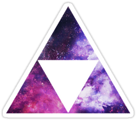 Legend Of Zelda - Triforce Space Sticker Legend Of Zelda Galaxy Triforce Tattoo Png