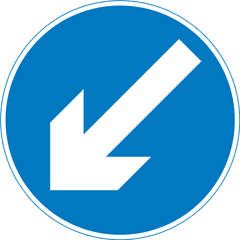 Sign Board Png - Sign Means Turn Left Ahead