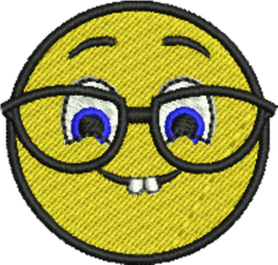 Emoji Smiling With Glasses Iron - On Patch Smile Iron Patch Png