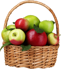 Basket Of Apple Png - Basket Of Apples Png