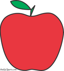 Apple Fruit Design Line Art Red - Clipart Apple Red Line Png