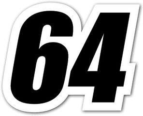 Download 64 Sticker - Numeros De Carreras De Moto Full Sign Png