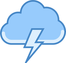 The Icon Is A Stylized Depiction Of Storm Cloud - Cloud Transparent Thunderstorm Clipart Png