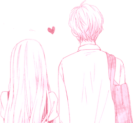 Pin - Anime Couple Sketch Drawing Png