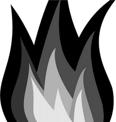 Download Flame Clipart Black And White Fire Flames Burn Free - Burning Flame Of Fire Black And White Png