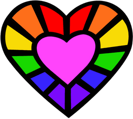 Rainbow Heart Gem Stickeru0027s - Girly Png