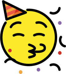 Face With Party Horn And Hat - Emoji Meanings Emoji Festejando Png