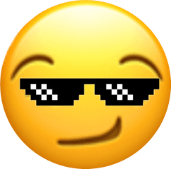 Kewl Cool Smirk Glasses Shadesemojispixle22 - Thug Thug Life Png