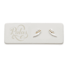 Angel Wing Stud Earrings - Solid Png