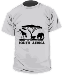 Mens T Shirt - Africa Tree White T Shirt Png