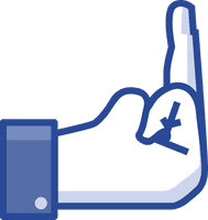 Like Button T-Shirt Middle Facebook Finger Vote - Free PNG