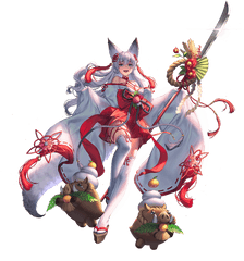 Summon Results Kagura Werewolf Destinychildglobal - Destiny Child Dancing Maiden Werewolf Png