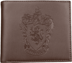 Harry Potter - Gryffindor Logo Embossed Brown Wallet Wallet Png