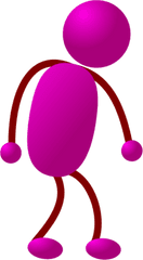 Stick Man Tired - Purple Stickman 600x1092 Png Clipart Stick Man Walking