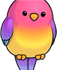 Beautiful Parrot - Transparent Cute Cartoon Animals Png