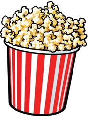 Clip Art Transparent Background Popcorn - Transparent Background Popcorn Clipart Png