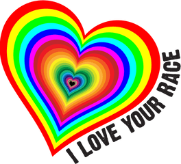 I Love Your Race - Share The Love Heart Png