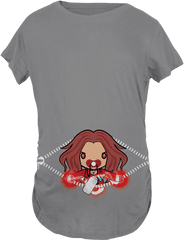 Baby Scarlet Witch Peeking Maternity T - Shirt U2013 Fandomaniaxstore Png