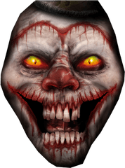 Download Evil Clown Png Picture Library - Creepy Clown No Scary Clown Face Transparent