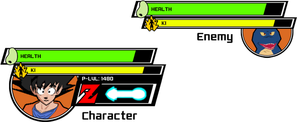 Design Of The Health And Ki Bars A - Hp Bar Dragon Ball Png