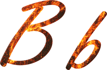 Letter B Fire - Letter B On Fire Png