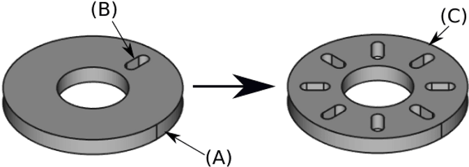 Partdesign Polarpattern - Freecad Documentation Freecad Holes In Circle Png