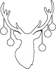 Christmas Reindeer Illusion Transfers - Screen Printed Enamel Designs For Glass Or Ceramics Elk Png