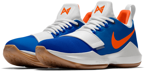 Nikeid Pg 1 Okc Thunder Colors Sneakerfiles - Nike Png