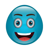 Blue Cute Emoji Free Clipart HQ - Free PNG