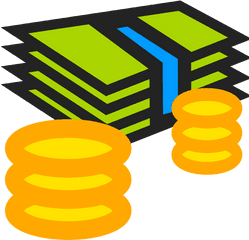 Cartoon Stack Of Money Download - Coins And Money Clipart Png