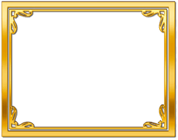 Golden Frame Rectangle HQ Image Free - Free PNG