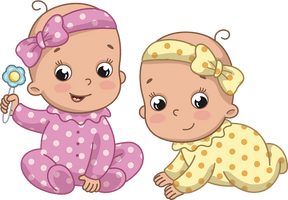 Twin Babies Free Clipart HQ - Free PNG