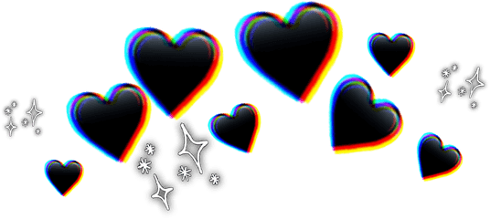 Freetoedit Crown Black Heart Heartcrown Sparkle - Black Heart Crown Transparent Png