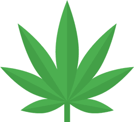 Cannabis Icon - Weed Leaf Simple Drawing Png