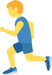 U200d Man Running Emoji - Dibujo De Una Persona Corriendo Png