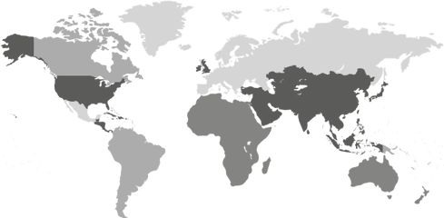 Download World Map By Region - World Map Png Image With No World Map