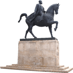 Man Riding Horse Statue Png - Man On Horse Statue Cartoon