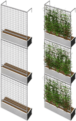 Green Wall Rendering - Green Facade Balcony Png