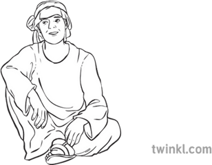 Man Sitting - Twinkl Draw A Man Sitting Png