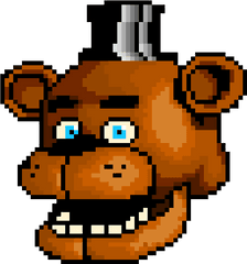 Freddy Fazbear - Pixel Art Freddy Minecraft Png