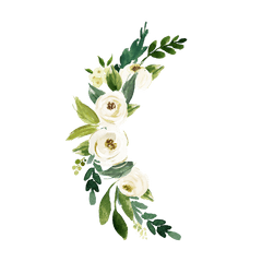 Watercolor Flowers Temporary Tattoo - Crescent Flower Png