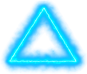 Lightning Neon Blue Fire Triangle Madewithpicsart Picsa - Neon Blue Triangle Transparent Png