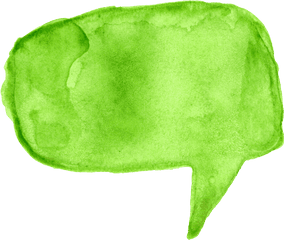 8 Watercolor Speech Bubbles - Green Watercolor Speech Bubble Png